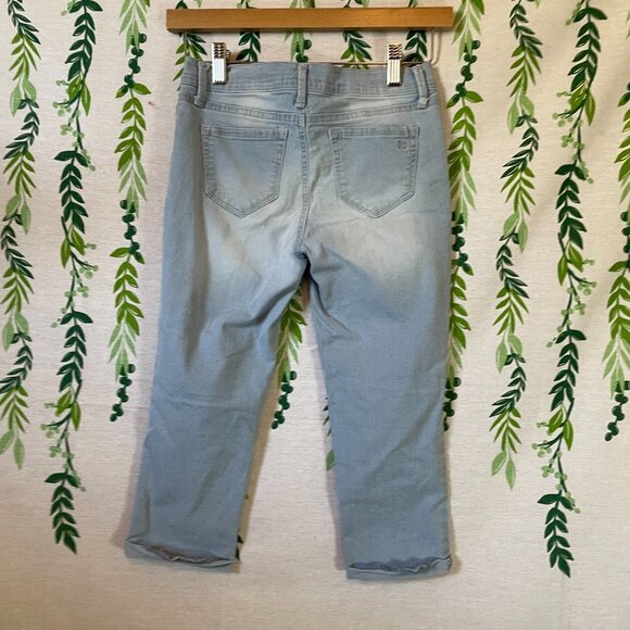 Size 12 Jessica Simpson Kids Capris Light Rolled Crop Skinny End Capris A1 - Picture 2 of 7